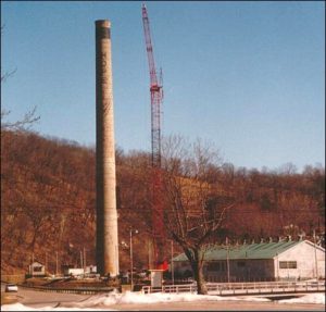 The 325’ stack was the tallest in the US when it was constructed.